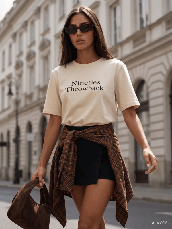 T-shirt Nineties Beżowy
