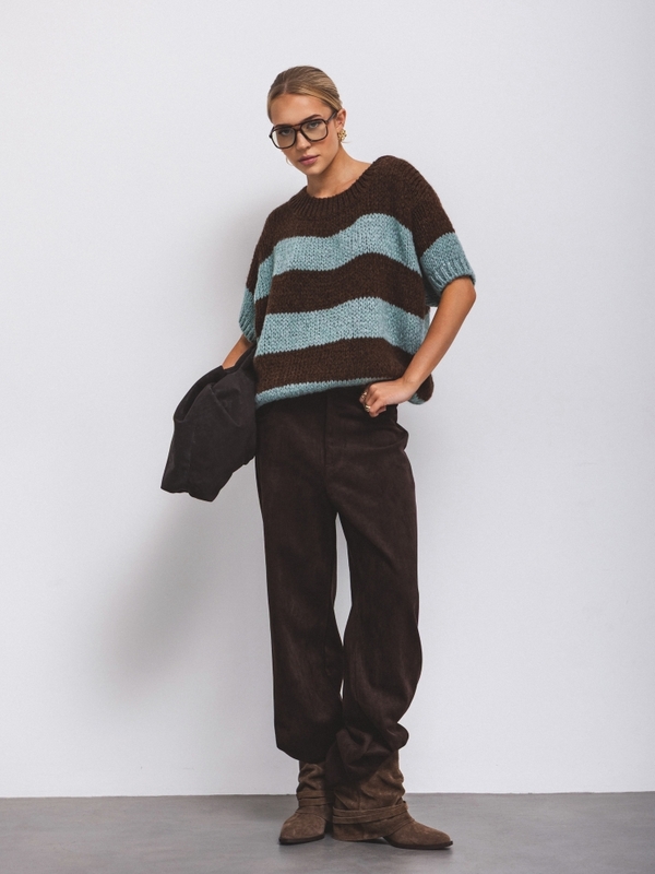 Sweater Fester Mint Brown