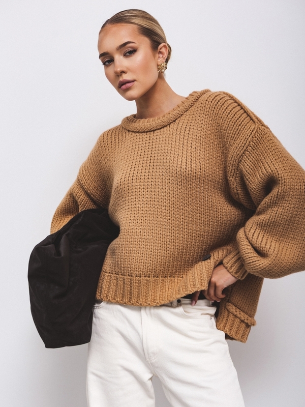 Sweter Elio Karmelowy