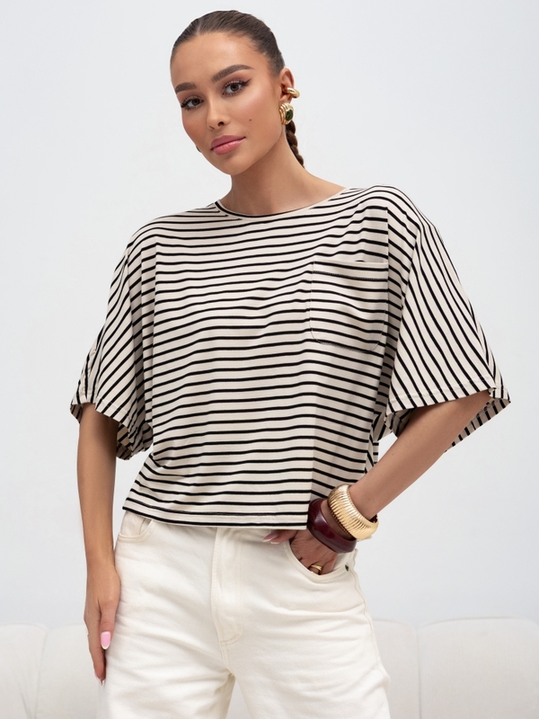 T-shirt Dessi Stripes Beige