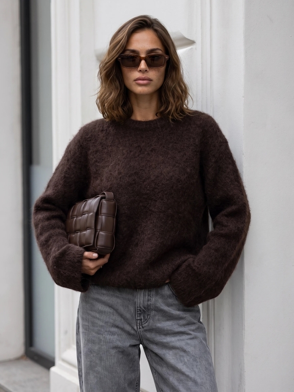 Sweter Edoardo Premium C. Brąz