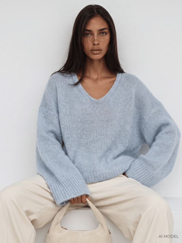 Sweter Nicollo Premium Błękitny