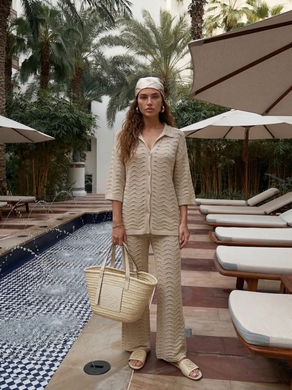 Sweter Terrence Wave Premium Beżowy