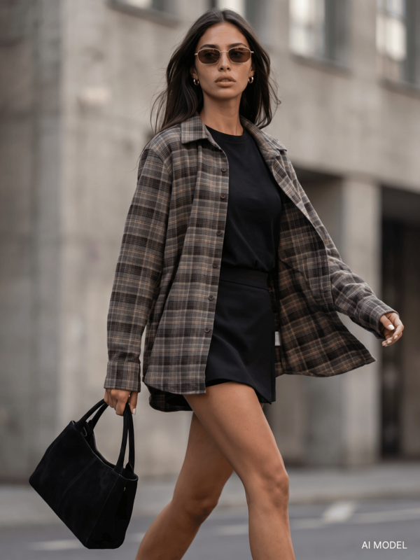 Shirt Fiorena Check Gray