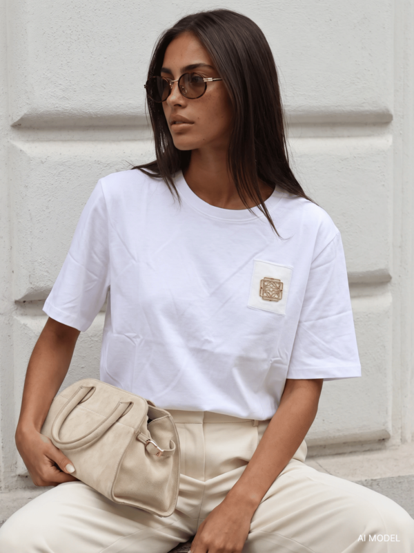 T-shirt Renzo Biały