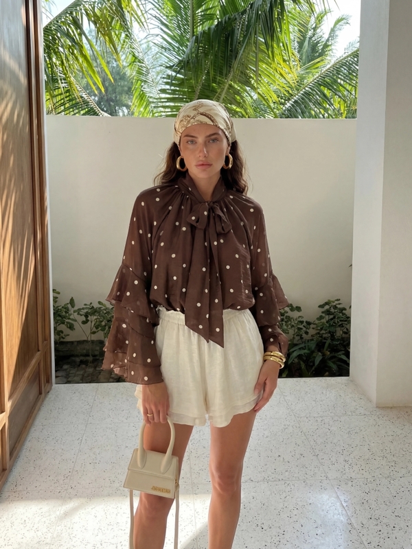 Shirt Margaret Dots Brown