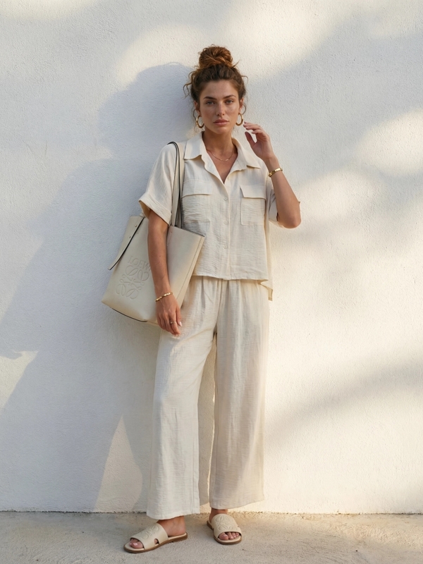 Komplet Branch Beżowy