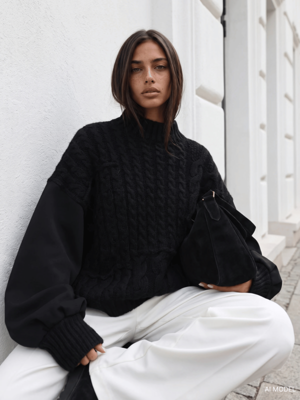 Sweter Nazario Czarny