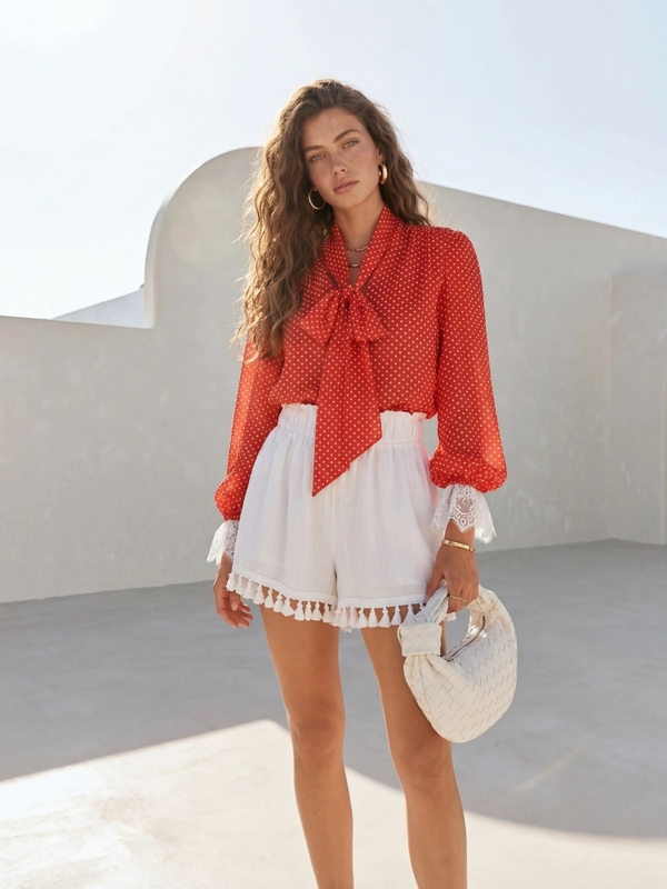 Koszula Nozomi Dots Czerwona