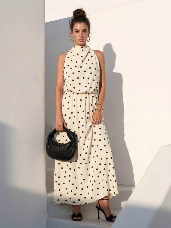 Sukienka Danielle Dots Kremowa