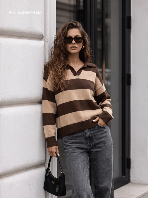 Sweter Ernie Beige Brązowy
