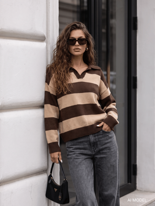 Sweter Ernie Beige Brązowy