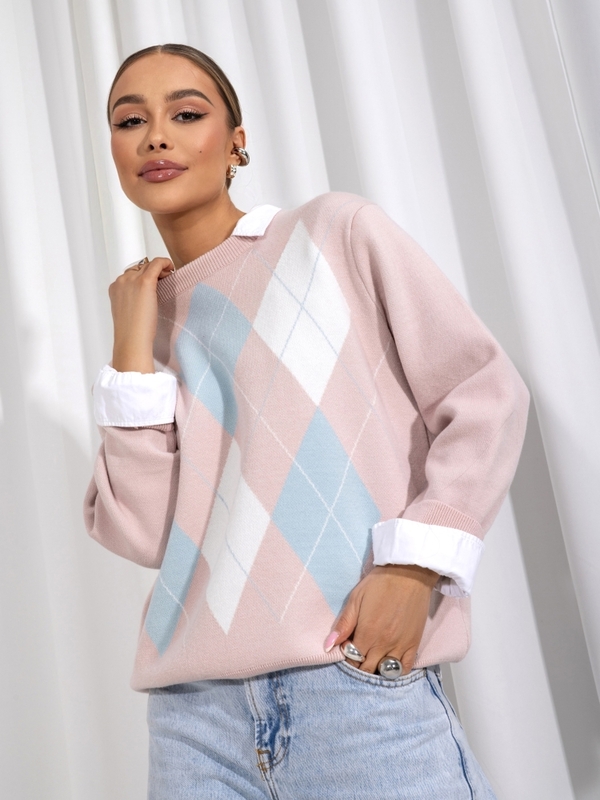 Sweter Elean Pudrowy