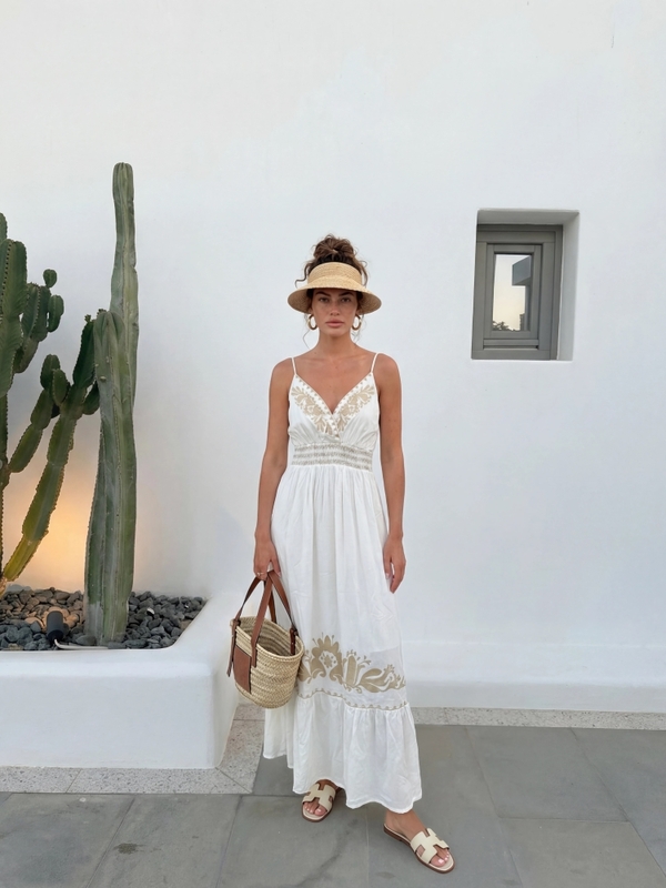 Sukienka Quinley Ecru