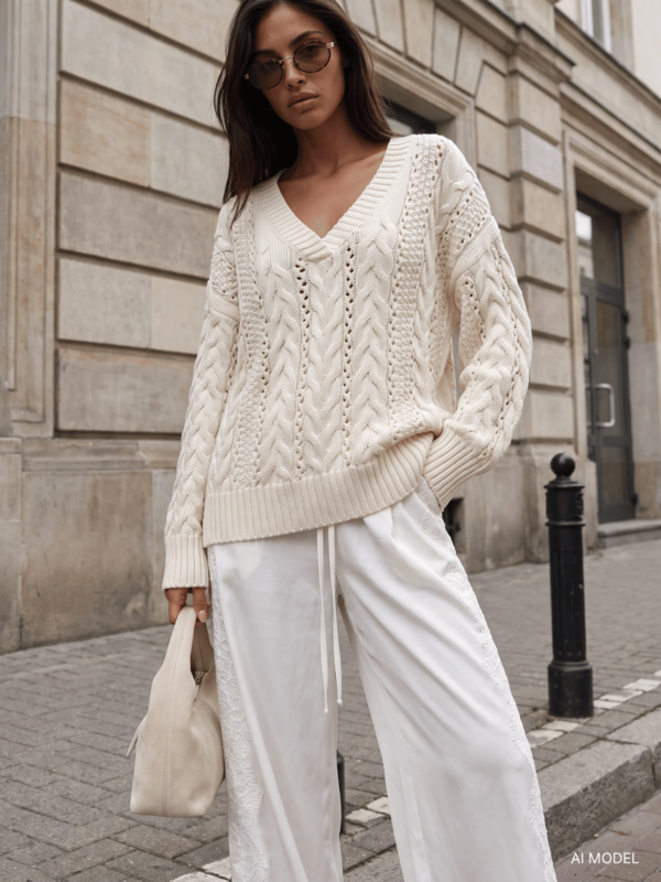 Sweter Rocco Ecru