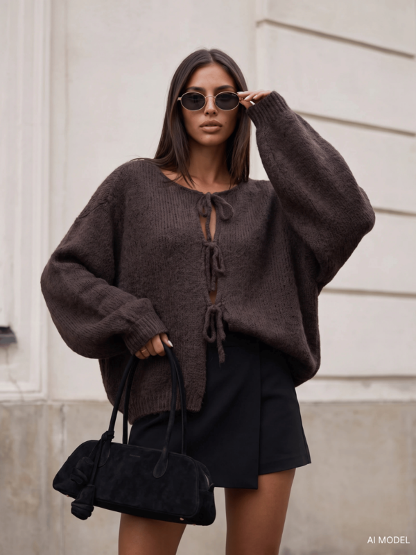 Sweter Alonso Premium Brązowy