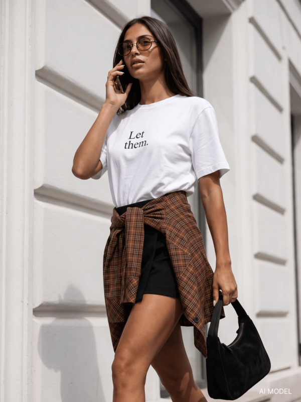 T-shirt Let Them Biały