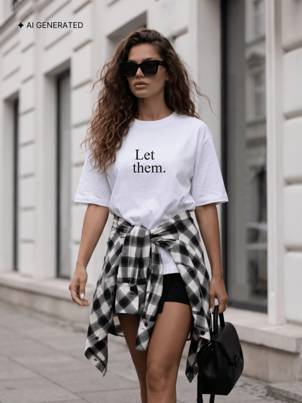 T-shirt Let Them Biały