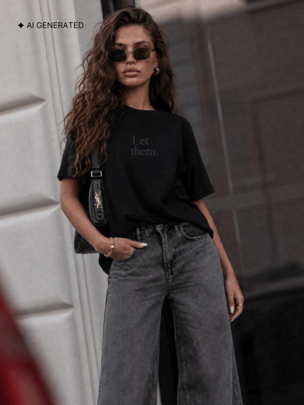 T-shirt Let Them Czarny
