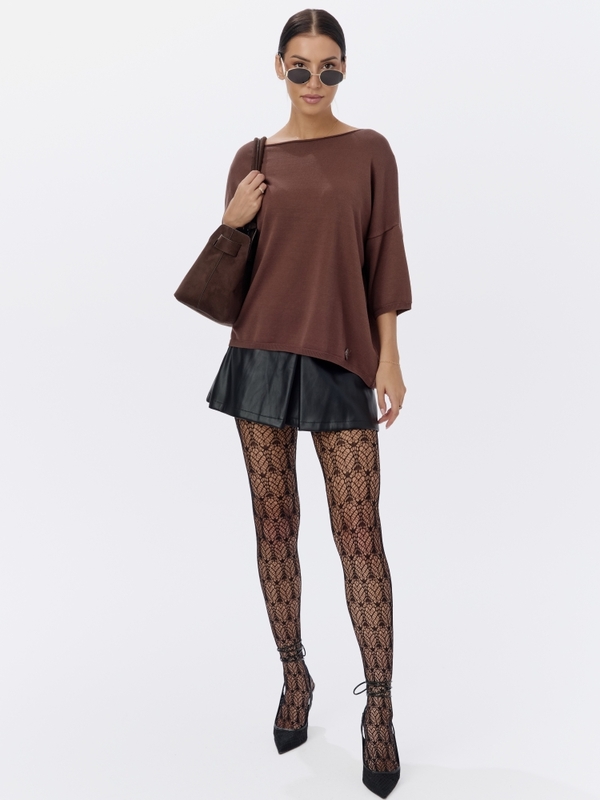 Sweter Agostino Brązowy