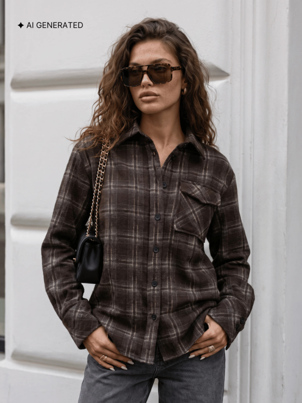 Koszula Serazia Check Brązowa