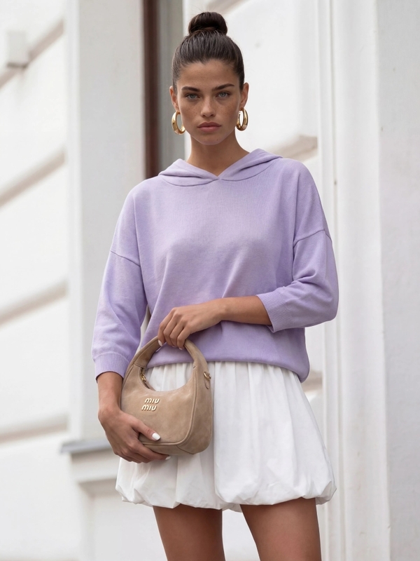 Sweter Ellis Fioletowy