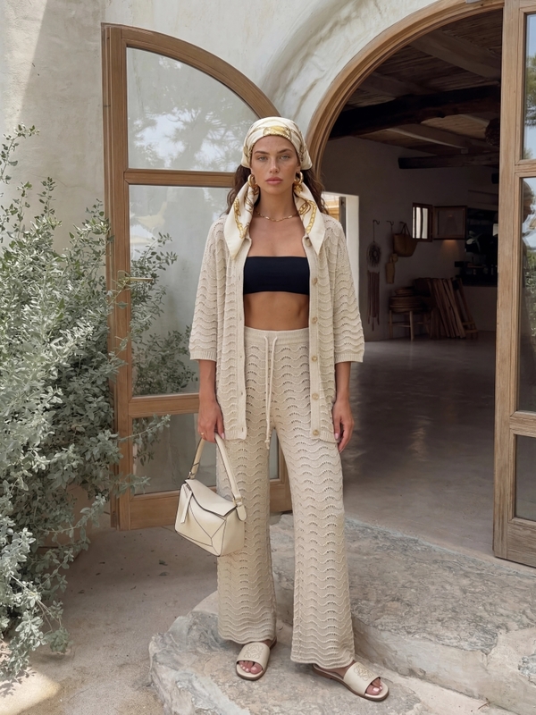 Spodnie Terrence Wave Premium Beżowe