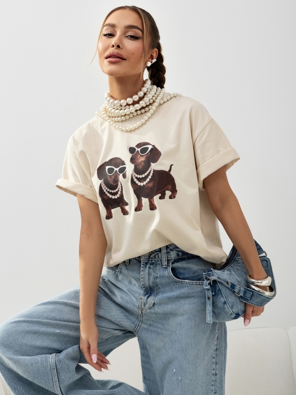 T-shirt Millie Dogs J. Beż