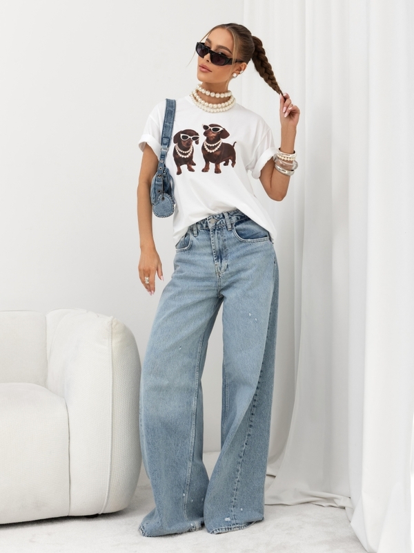 T-shirt Millie Dogs Biały