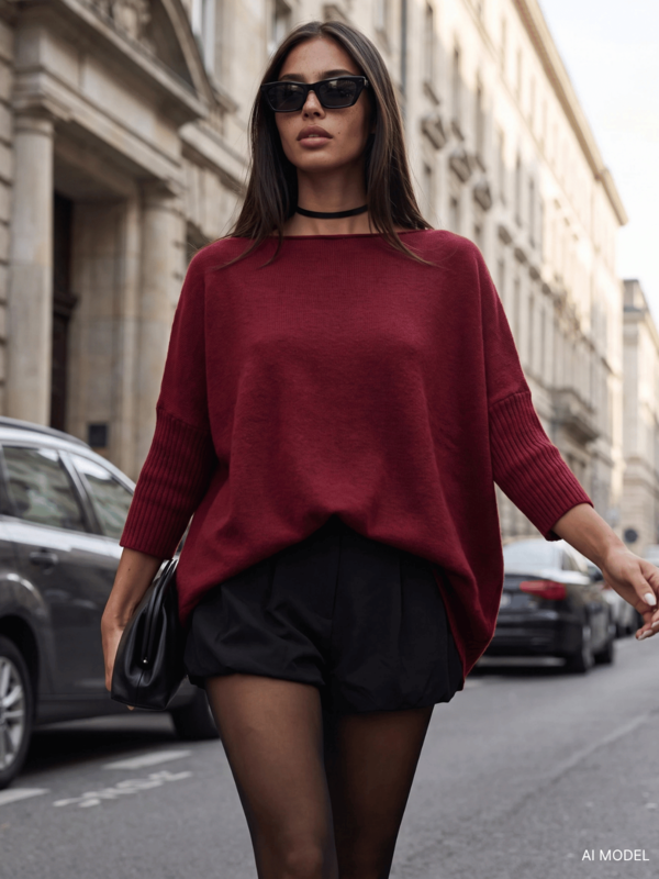 Sweter Melia Bordowy