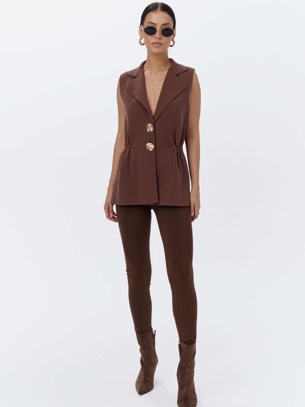 Kamizelka Delphina Brązowa