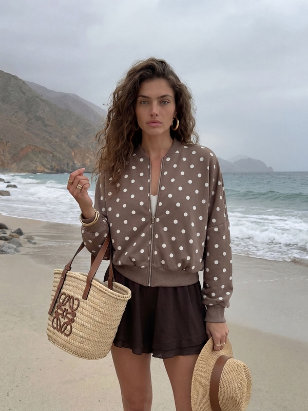 Sweatshirt Nebula Dots Brown